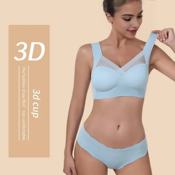 Silk Underwear Set with Wireless Push-up Bra - Image 3