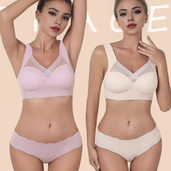 Silk Underwear Set with Wireless Push-up Bra - Image 2