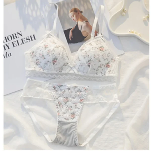 Flower Lace Bra and Panties Set - Image 6